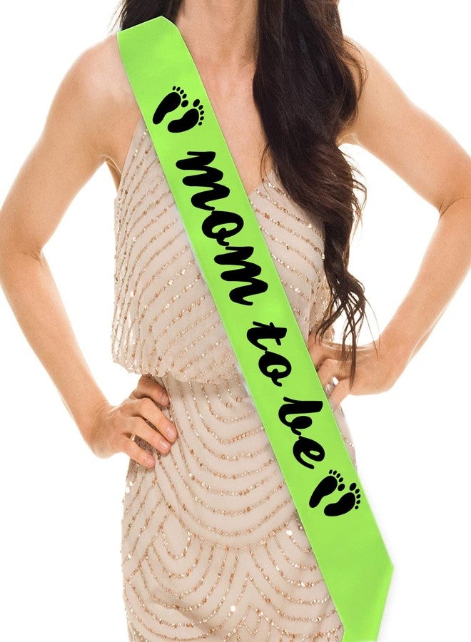 Hubops مجموعة أوشحة Hubops باللون الأخضر النيون للأم الحامل والأب لي (بريق الأميرات) - Image 4